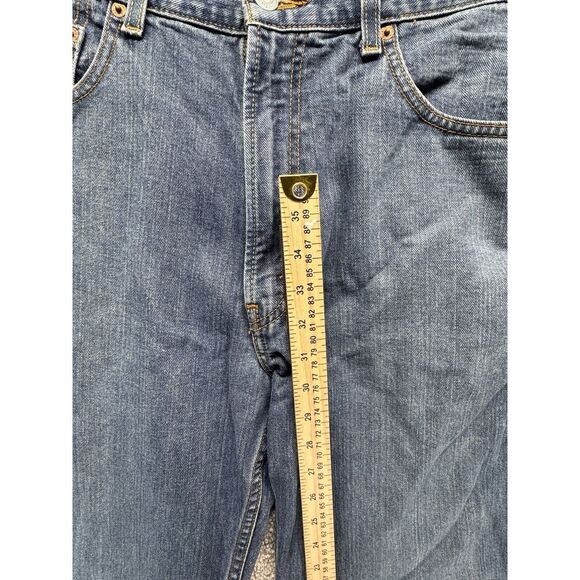 Levis Jeans Men 36x30 Blue 550 Relaxed Fit Straight Medium Wash Denim Vintage 04 - Picture 4 of 9